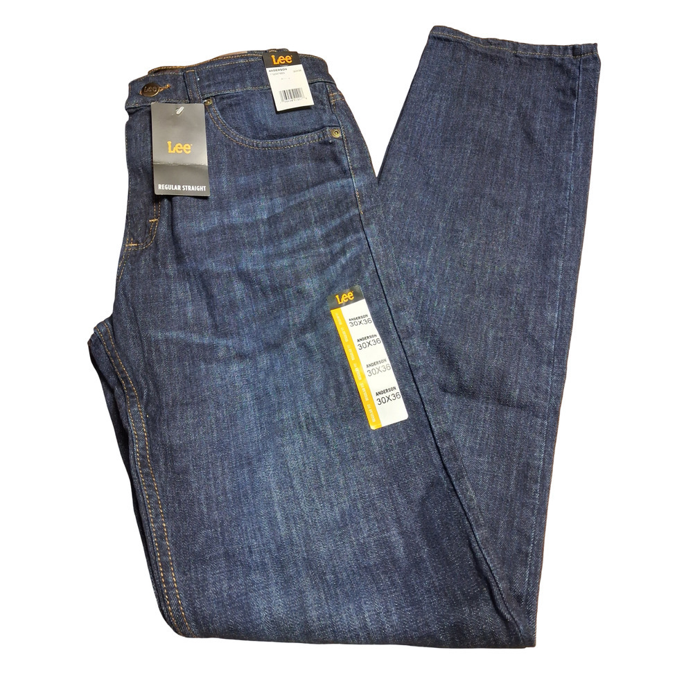Lee Men’s Legendary Regular Straight Jeans Anderson 30x36 Stretch Denim New